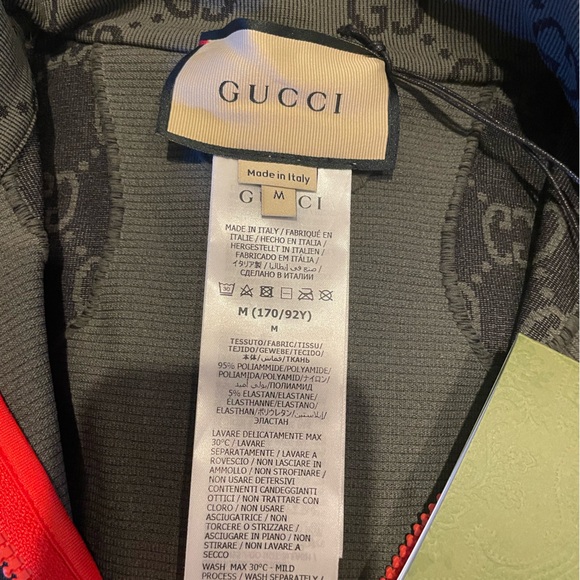 **SOLD**Gucci Black and Red Zip-Up Jacket - Picture 3 of 7